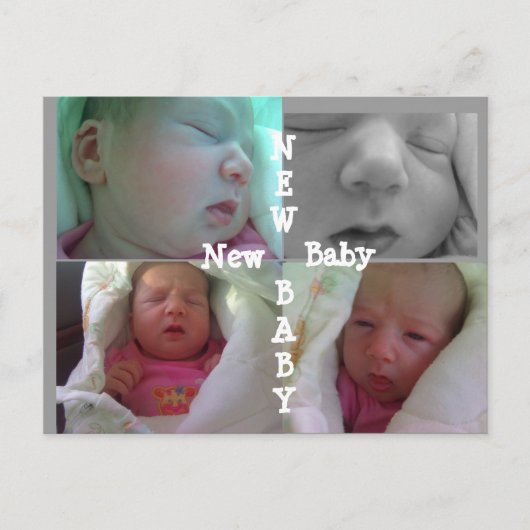 新生児シャワーカード インビテーションポストカード (正面)