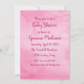 新生児シャワーガール童話の動物 招待状 (裏面)