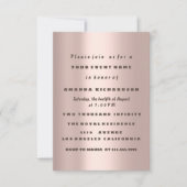 新生児シャワー女の子バラ金ゴールドバルーン 招待状 (正面)