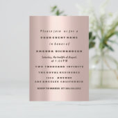 新生児シャワー女の子バラ金ゴールドバルーン 招待状 (スタンド正面)