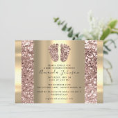 新生児シャワー足バラグリッターボーイガーリー 招待状 (スタンド正面)