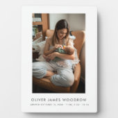 新生児シンプルとママの写真 フォトプラーク (正面)