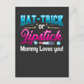 新生児ジェンダーリビールパーティーアイスホッケー美しいママ ポストカード (正面)