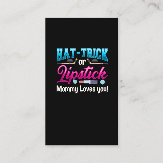 新生児ジェンダーリビールパーティーアイスホッケー美しいMom 名刺 (正面)