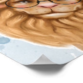 新生児ジャングルサファリウィルドン子供部屋ブルーポステ ポスター (角)