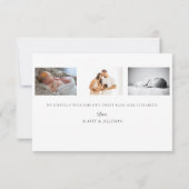 新生児スエレガントクリプト写真の生誕発表 招待状 (裏面)