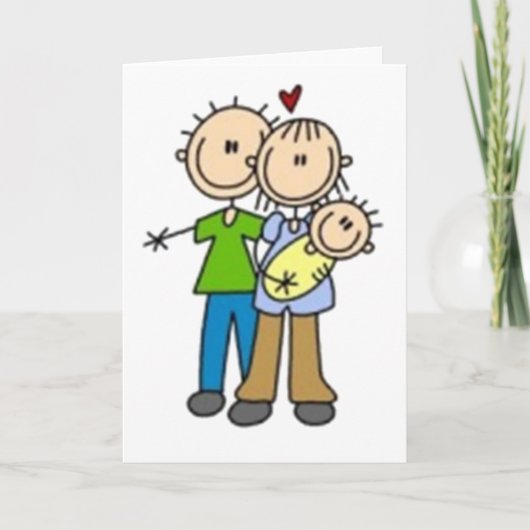 新生児スティック図 案内状 (正面)