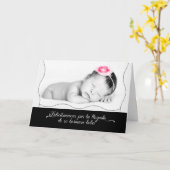 新生児スペインのおめでとうベビーガール カード (黄色い花)