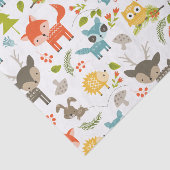 新生児タイポグラフィと可愛い木動物 薄葉紙 (詳細)