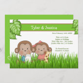 新生児ツインと可愛い少年 案内状 (正面/裏面)