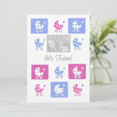 新生児ツインズ発表フォトカード 案内状 (スタンド正面)