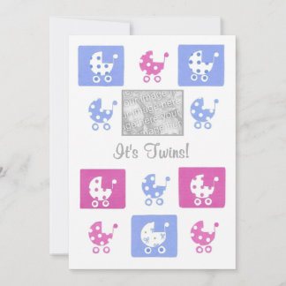 新生児ツインズ発表フォトカード 案内状
