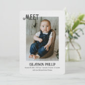 新生児テクスチャフレームの写真の発表 案内状 (スタンド正面)