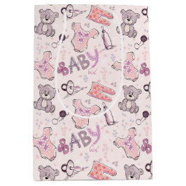 新生児テディベア ミディアムペーパーバッグ