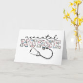 新生児ナースのナース日 カード (黄色い花)