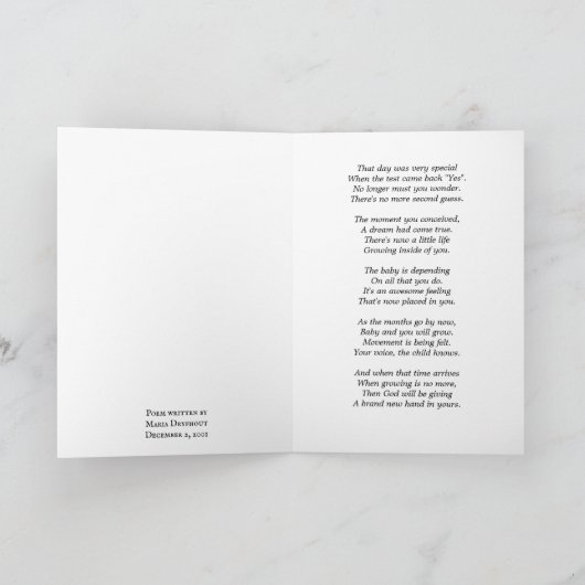 新生児ハンドカード カード (内部)