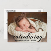 新生児ハートの紹介お知らせ写真 案内ポストカード (正面/裏面)