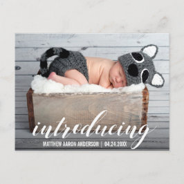 新生児ハートの紹介お知らせ写真W 案内ポストカード