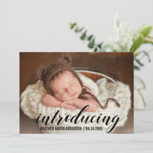 新生児ハート発表カードの紹介 案内状 (スタンド正面)