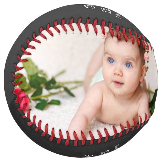 新生児パーソナライズされたの一種であるユニーク ソフトボール (正面左)