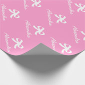 新生児パーソナライズされたガールの弓ラッピング紙 ラッピングペーパー (角)