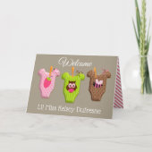 新生児パーソナライズされたガール カード (正面)