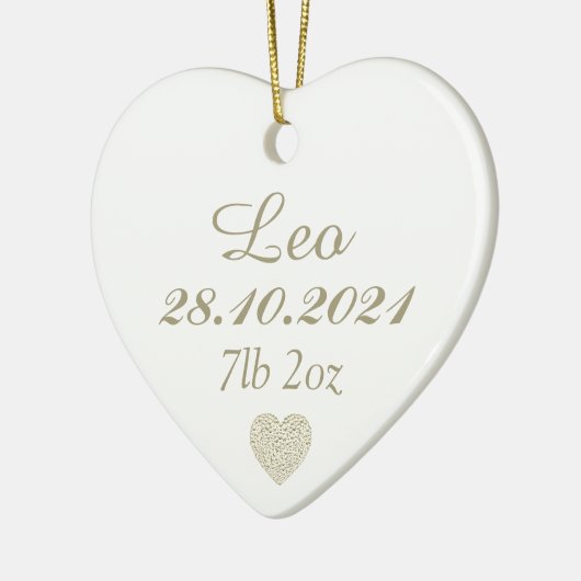 新生児パーソナライズされたギフト用デコーキープサケオーナメント セラミックオーナメント (左)