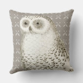 新生児パーソナライズされたボーイズルームイエローグレーフクロウ クッション (裏面)