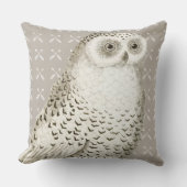 新生児パーソナライズされたボーイズルームイエローグレーフクロウ クッション (正面)
