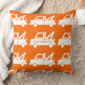 新生児パーソナライズされたボーイズルームオレンジダンプトラック クッション (ブランケット)