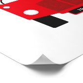 新生児パーソナライズされたロンドンレッドバスポスター ポスター (角)