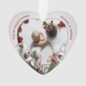 新生児ビッグブラザーシルバーフレームメリークリスマス オーナメント (裏面)