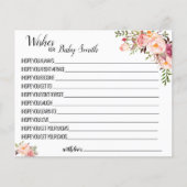 新生児ピンクのシャワーゲームカードのご希望 (正面)