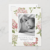 新生児ピンクフローラ写真はがき シーズンポストカード (正面/裏面)