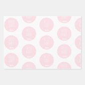 新生児ピンクモダンのシンプルカスタマイズ ラッピングペーパーシート (正面)