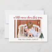 新生児ファミリーフォトクリスマスカード サンキューカード (正面)