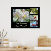 新生児フォトアートプリントギフト私たちの大切ベビー ポスター (キッチン)