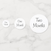 新生児フォトキャプションベビーシャワーテーブル紙吹雪 コンフェッティ (正面)