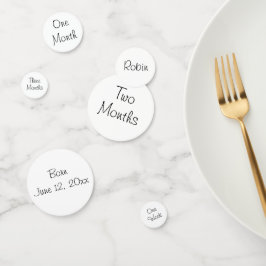 新生児フォトキャプションベビーシャワーテーブル紙吹雪 コンフェッティ