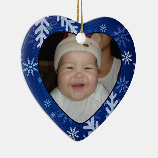 新生児フォトギフトラベルとオーナメント セラミックオーナメント (右)