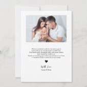 新生児フォトハートモダン誕生 案内状 (裏面)