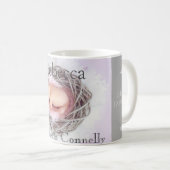 新生児フォト名DOBウェイト長 コーヒーマグカップ (正面右)