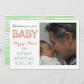 新生児フローラ発表 案内状 (正面/裏面)