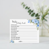 新生児ブルーの赤ちゃんシャワーカード (スタンド正面)