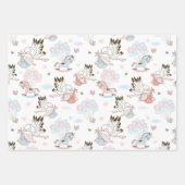 新生児ベビーシャワーママとベビー ラッピングペーパーシート (正面2)