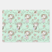 新生児ベビーシャワーママとベビー ラッピングペーパーシート (正面)