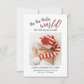 新生児ホリデーフォトコラージュベビーシャワー サンキューカード (正面)