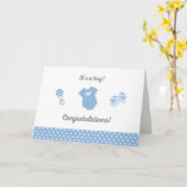 新生児ボーイおめでとうカード カード (黄色い花)