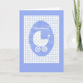 新生児ボーイおめでとうカード カード (正面)