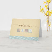 新生児ボーイおめでとうカード カード (黄色い花)